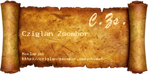 Cziglan Zsombor névjegykártya