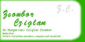 zsombor cziglan business card